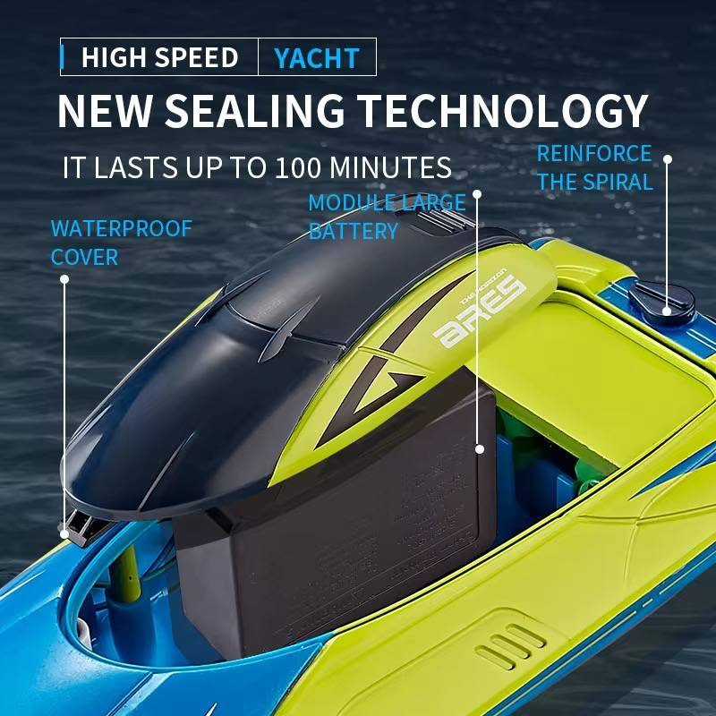 2.4G RC S4 High-Speed Rechargeable Speedboat - Waterproof Kids' Boat Toy_voghion.com