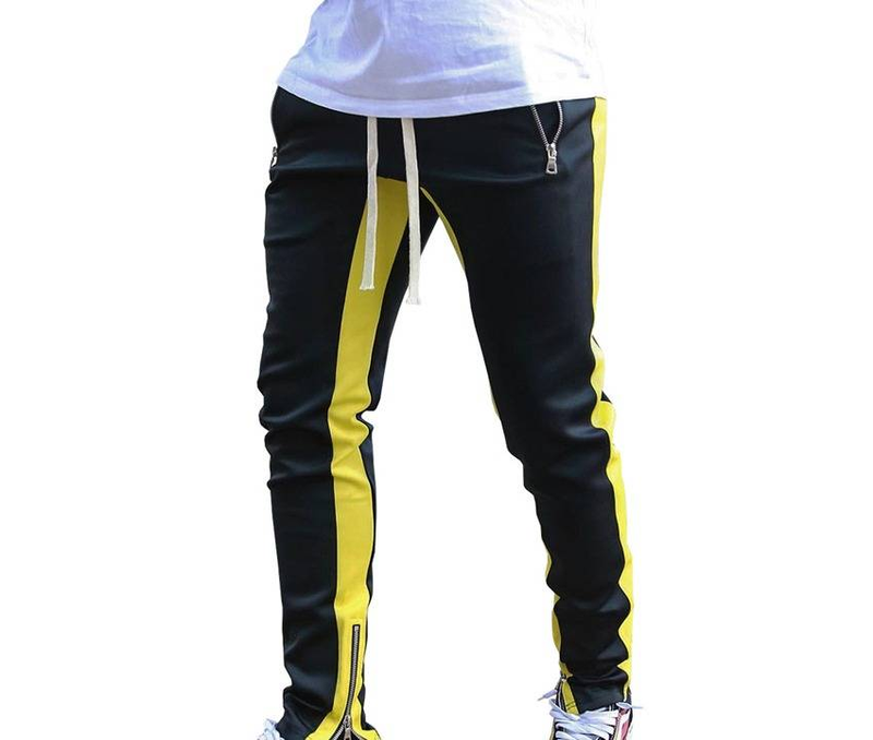Men's Slim Fit Jogger Pants With Zipper Ankle Cuffs & Dual Pockets - Stretchable Polyester Running Trousers For Casual & Sports Wear_voghion.com