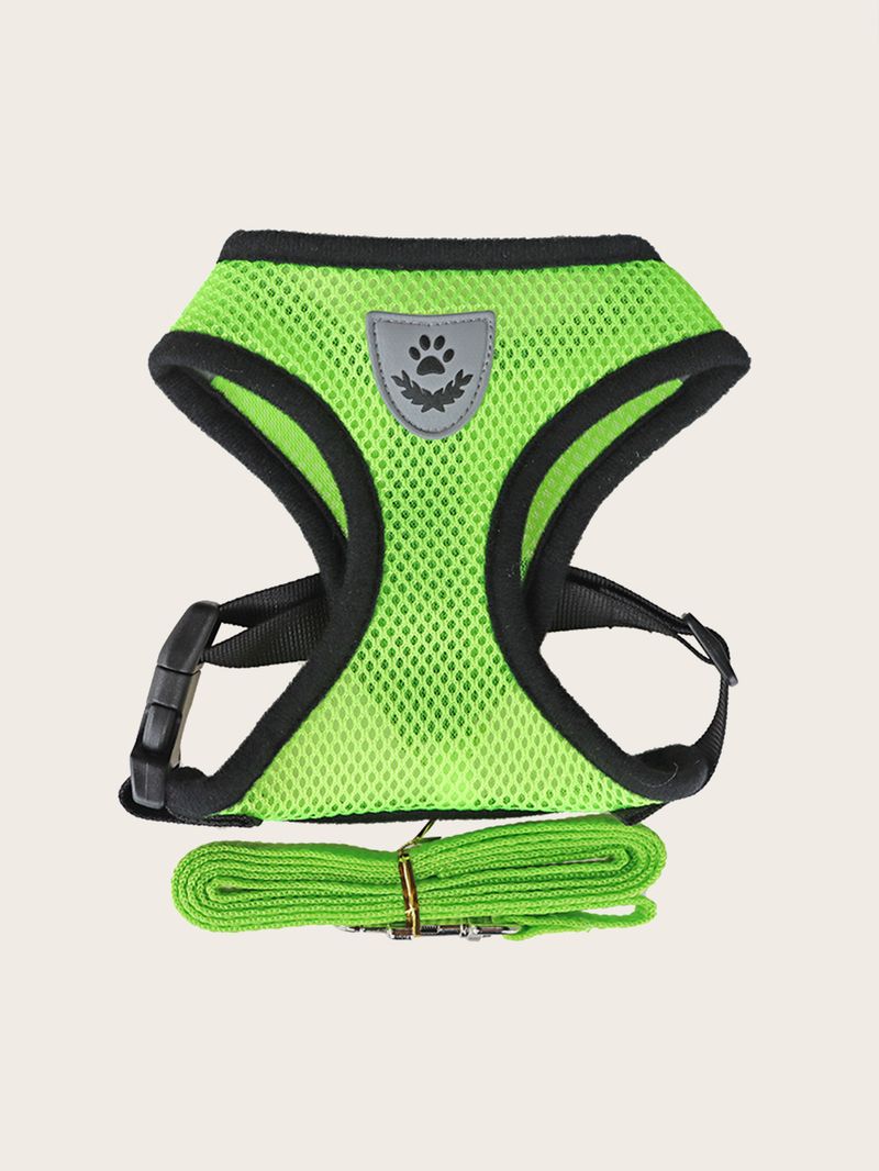 A Set Of Dog Leash, Pet Harness, Dog Collar - Vest - Style Dog - Walking Essential For Outdoor Use_voghion.com