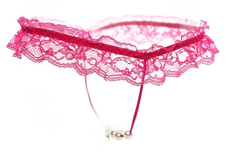 luckyqqyp Panties For Women, Thong, Pearl Lace Trim, Temptation, Triangle Panties, Sexy Temptation Wholesale_voghion.com