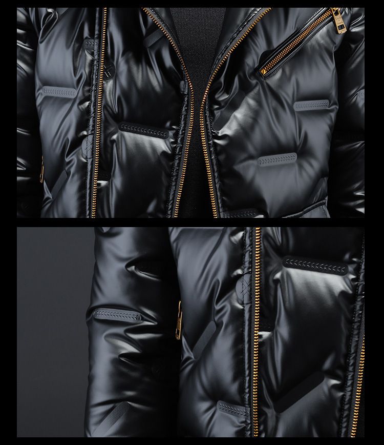 Herren-Premiumjacke aus 90 % weißer Entendaunen – Slim-Fit-Business-Casual-Mantel mit glänzender Nylon-Außenschicht, winddicht und warm für den Winter (Modell Y9876)_voghion.com