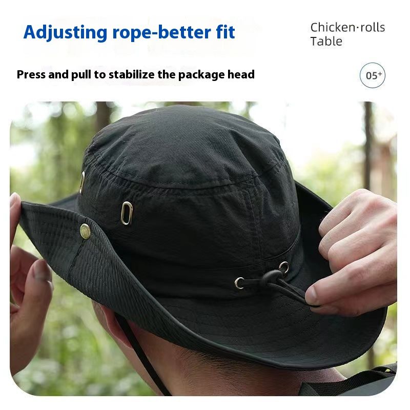 Angeln Outdoor Cowboy Hut Sonnenschirm Bergsteigen Große Kopfumfang Sonnenschutz Atmungsaktiv Mode Wald M Und_voghion.com