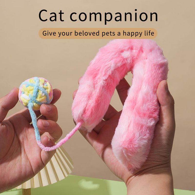 Giocattolo con erba gatta, campanellino, palla, cuscino di peluche interattivo, da masticare, dentizione, intrattenimento autonomo, rompicapo per gatti_voghion.com