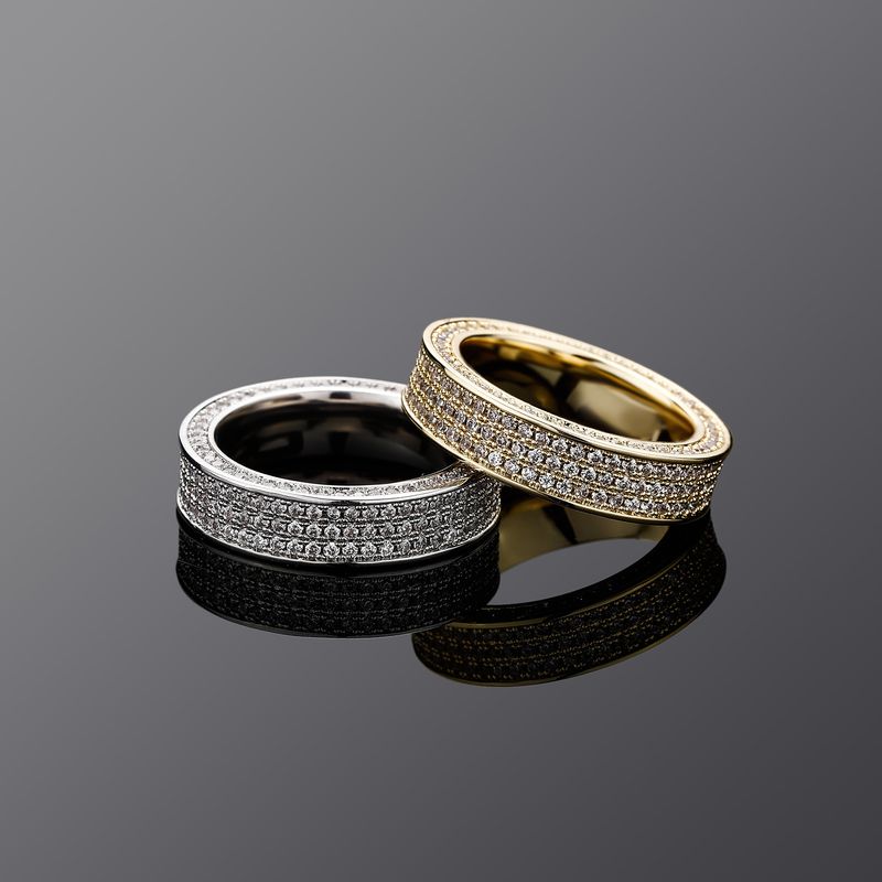 Gioielli da uomo e da donna, anello hip hop con zirconi, design lineare e minimalista, accessorio alla moda per l'uso quotidiano, taglie dalla 7 alla 11._voghion.com