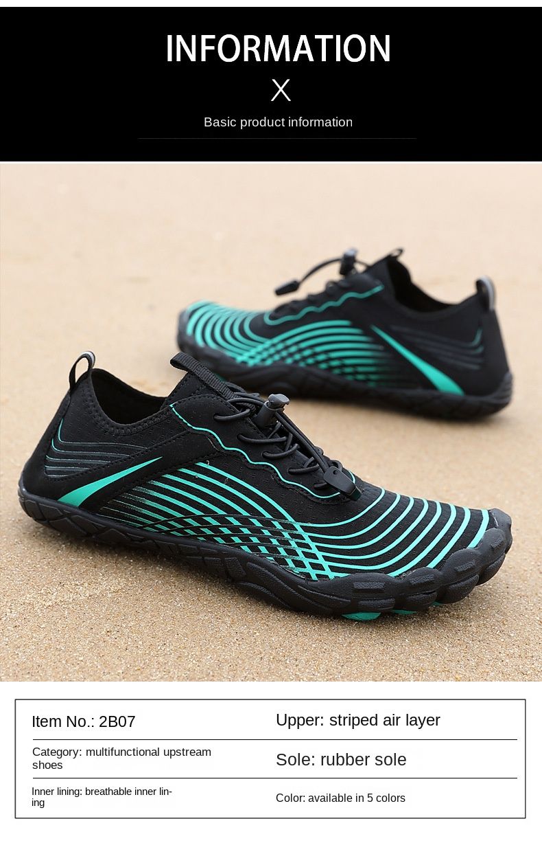 Nuove scarpe da nuoto Scarpe da spiaggia per esterni Scarpe da acqua per coppie Scarpe ad asciugatura rapida a piedi nudi Scarpe da acqua per lo snorkeling Scarpe da trampolino_voghion.com