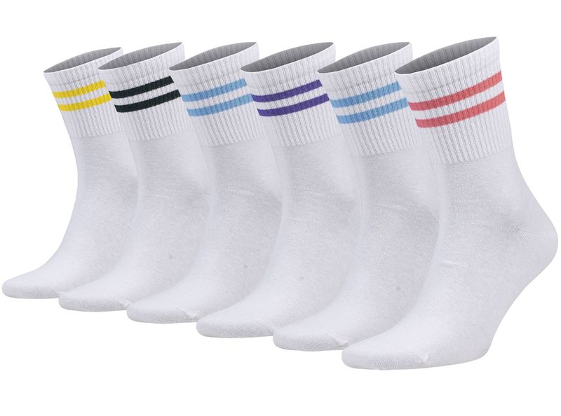 Athletic Sport Crew Running Socks Shoe Size 5 To 10 6 Pairs_voghion.com