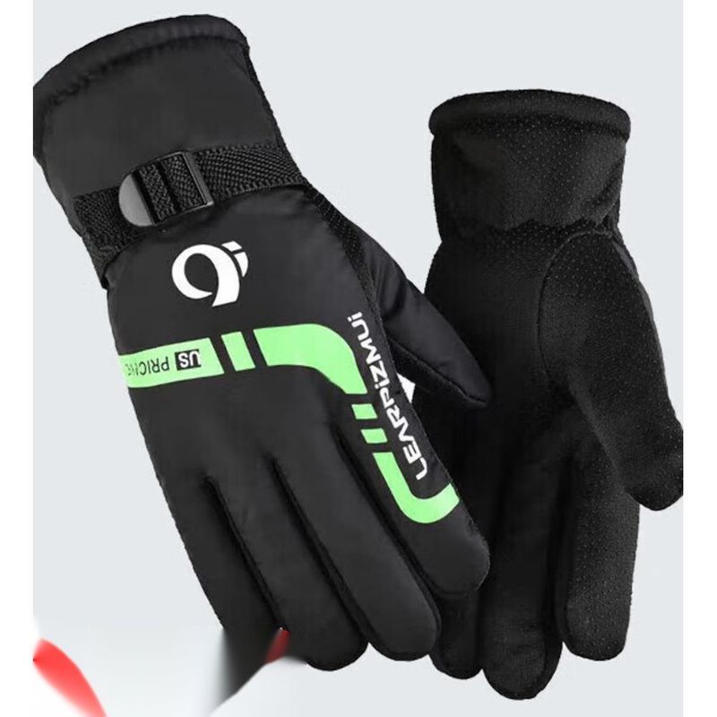 Herren Winter Reithandschuhe Elektrofahrräder, Kältebeständig, Verdickt, Warm, Einstellbar, Skifahren, Outdoor-Handschuhe, Winddicht,_voghion.com