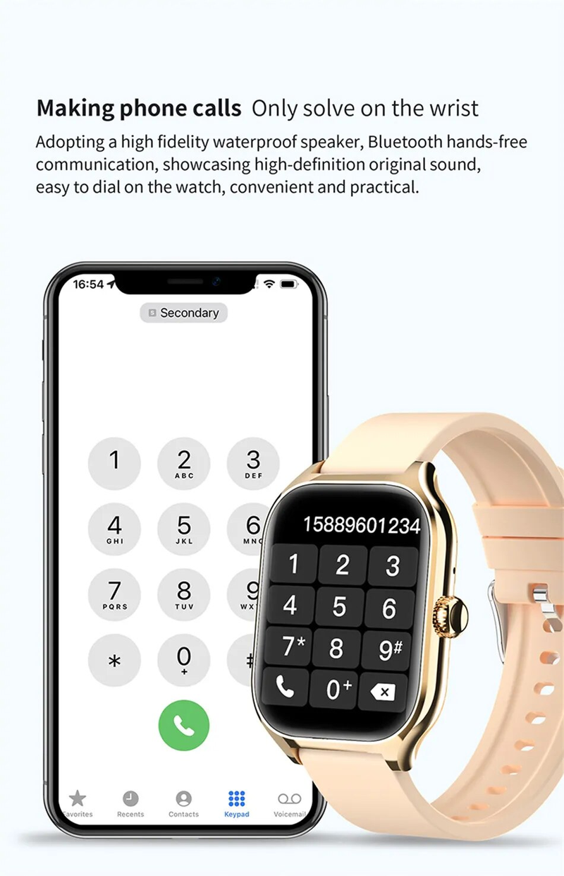2023 EKG + PPG Smart Uhr Männer Frauen Herzfrequenz Sauerstoff Sport Fiess Tracker 2,01 zoll Bluetooth Anruf Blut Zucker smartwatch_voghion.com