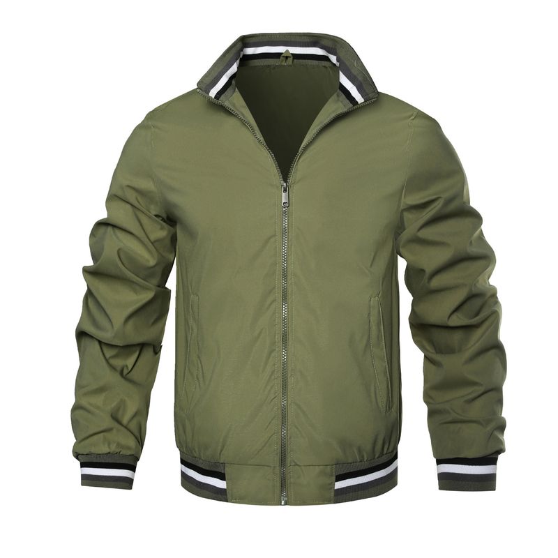 New Cross-Border Trade Casual Jacket For Men, Direct Sale, Spring And Autumn Sports Solid Color Men's Coat_voghion.com