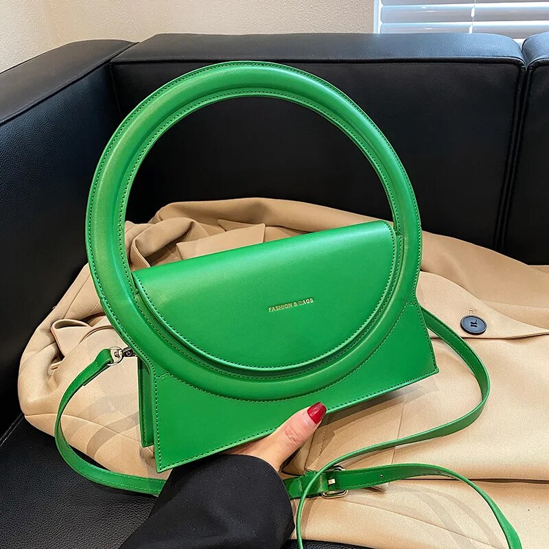 Borse delle migliori marche da donna 2024 Borsa a tracolla con tracolla da donna in pelle PU con grande manico rotondo alla moda_voghion.com