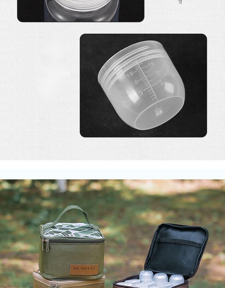 Outdoor Bottle Set Camping BBQ Condiment Pack Layered Storage Bag Portable Picnic Combination Seasoning Dispensing Jar_voghion.com
