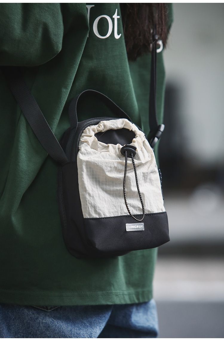 Bolso bandolera con cordón para hombre, estilo moderno, para deportes al aire libre, senderismo, estilo pequeño_voghion.com