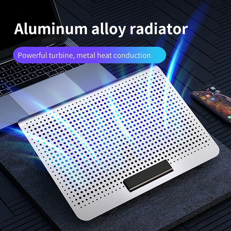 Xinweiqing laptopkoeler Dual USB verstelbare draagbare geluidsarme notebook-koelpad voor gaming_voghion.com