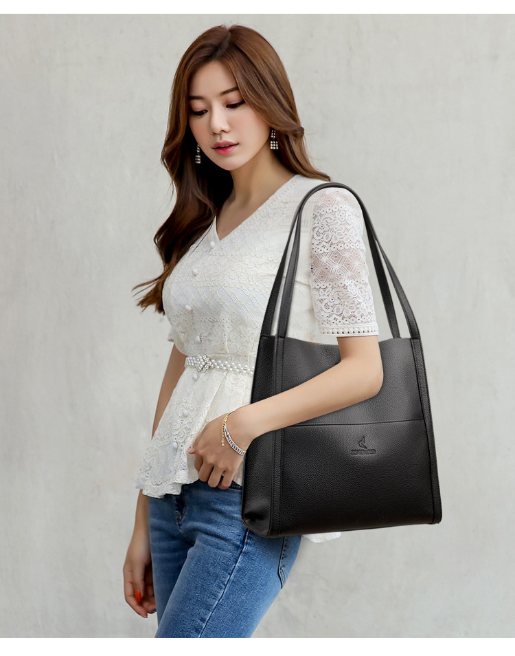 Genuine high-end leather bag women's new tote bag fashion and versatile large-capacity handbag armpit bag women_voghion.com