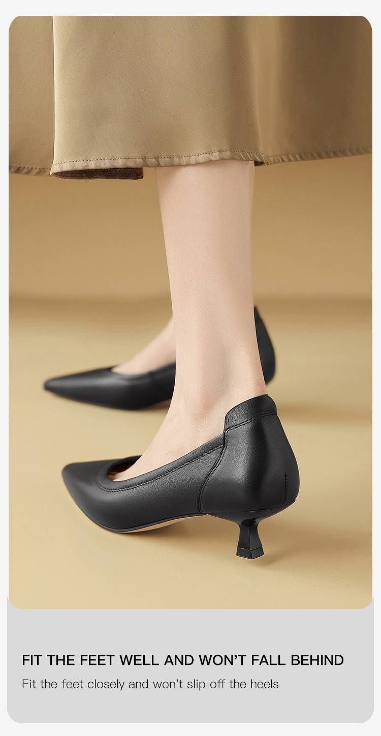 Cameido Pumps mit spitzer Spitze und niedrigem Absatz für Damen. Diese Schuhe sind ideal für den Frühling und eignen sich perfekt für den Weg zur Arbeit und den Berufsweg._voghion.com