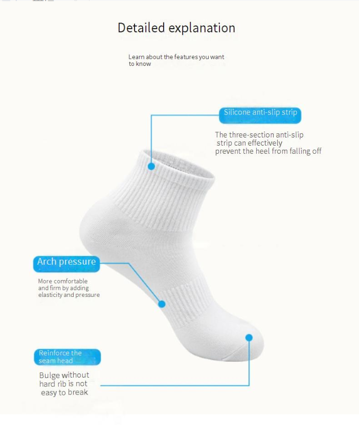 Schuhzubehör Socken aus reiner Baumwolle, dünne antibakterielle Herrensocken für Herbst und Winter, ohne Knochen, atmungsaktive Baumwolle für Herren in Schwarz für Frühling und Sommer_voghion.com