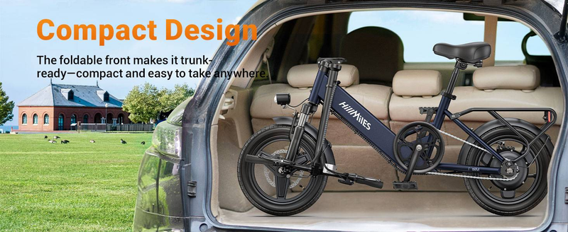 HillMiles Mile 1 Hopfällbar Elcykel 250W 36V 10,4Ah Batteri, 14 Tum_voghion.com