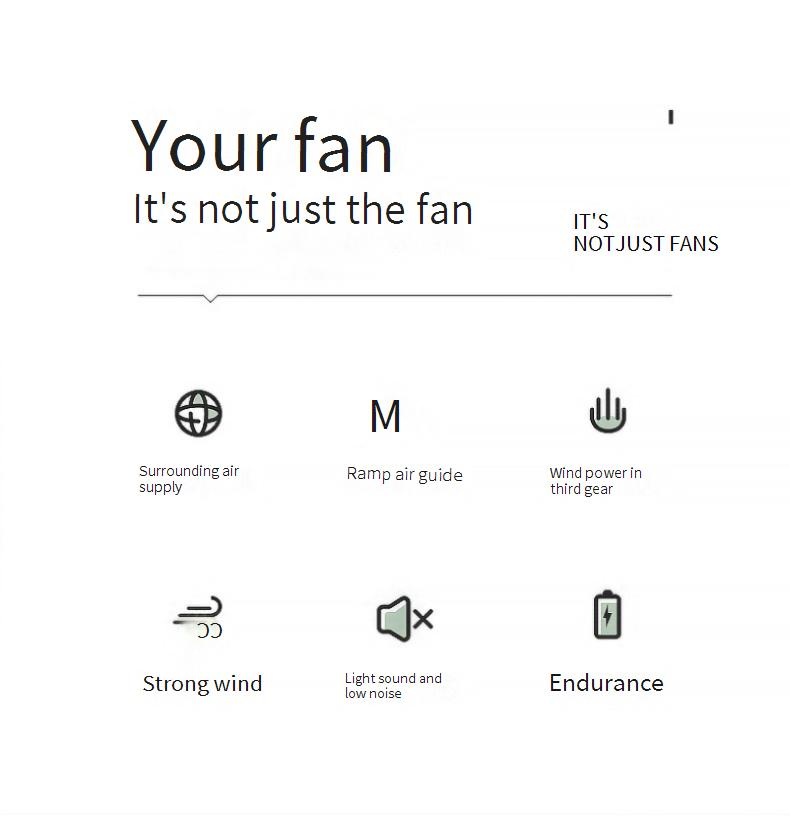 Flexible Neck Fan - USB Rechargeable Outdoor Bladeless Fan (8H Runtime ≤25dB) For Hiking/Travel_voghion.com