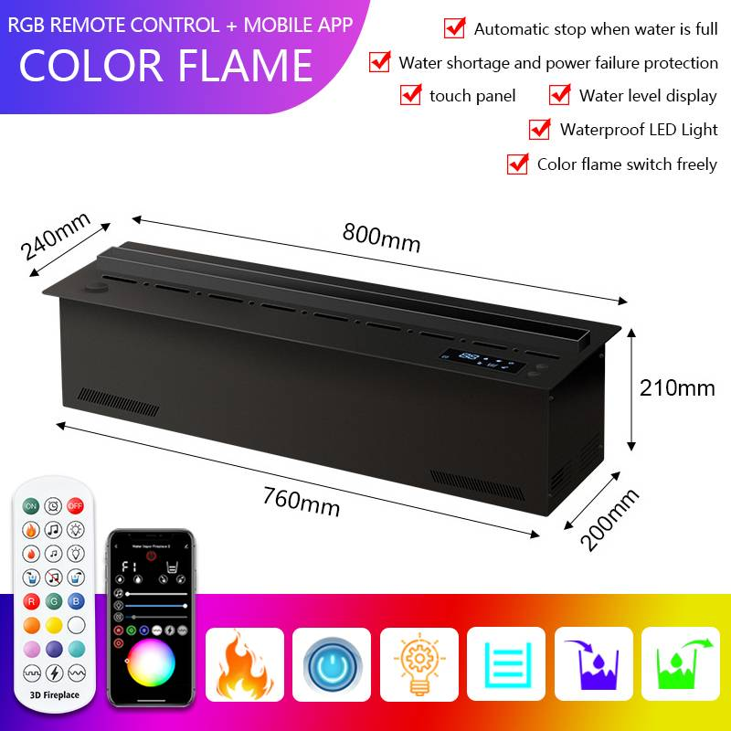 Intelligent Indoor Electric Water Atomizer, Intelligent Steam TV Cabinet Decorative Fireplace, 3D Water Vapor Electric Fireplace_voghion.com