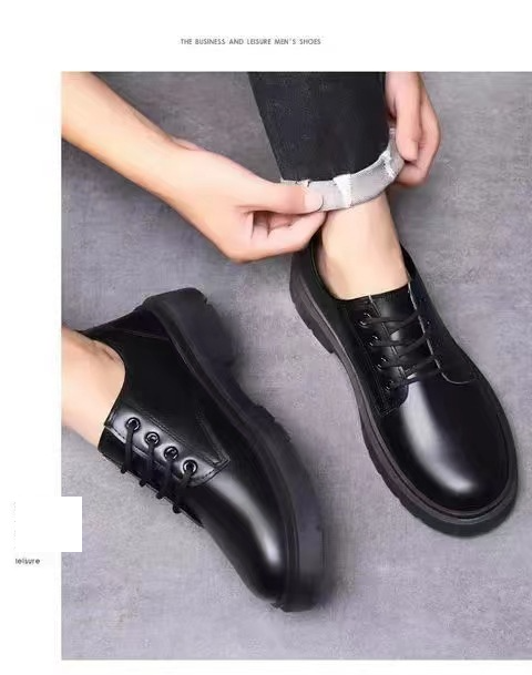 Small Hit Casual Single Lederschuhe Sommer Atmungsaktive Dicke Sohle All-Match Rutschfeste Weiche Sohle Arbeitsbrett Trendy Schuhe_voghion.com