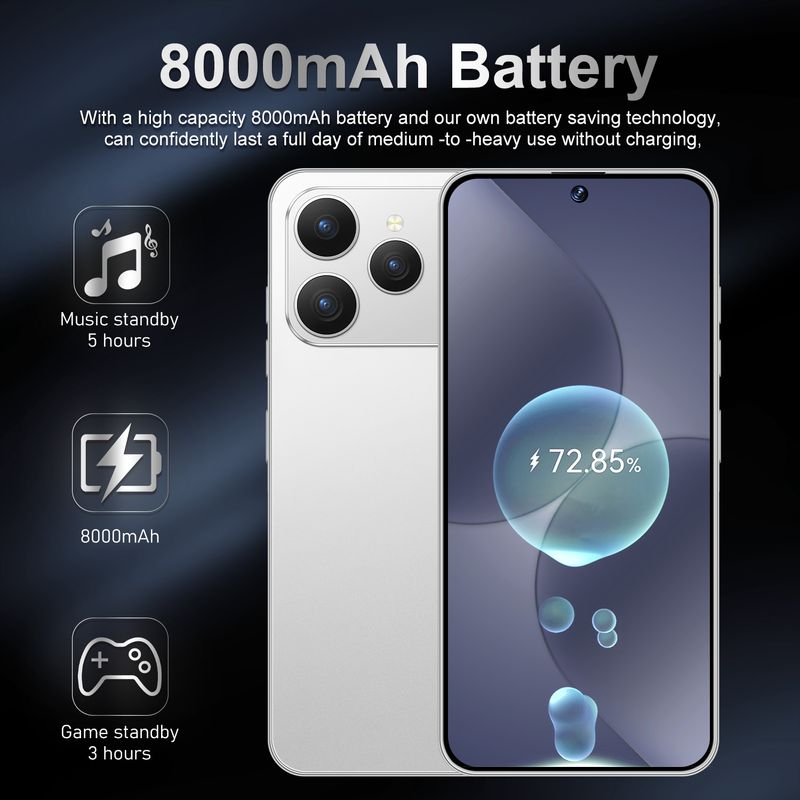 Full-HD I17 ProMax Mobile Device Enhanced Connectivity: USB-C Port For Faster Charging_voghion.com