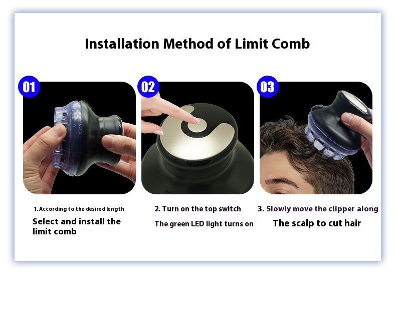 Professioneller kabelloser Haarschneider für Männer und Frauen – Ultraleise (38 dB), wiederaufladbar, 5 verstellbare Kämme, Klinge aus Edelstahl, wasserdicht_voghion.com