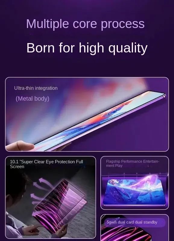 Smart Tablet Pad Large HD Screen All-Network Metal Body For Study & Entertainment_voghion.com