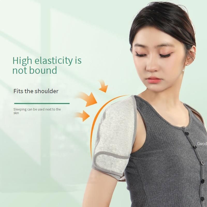 Schulterbandage mit Beifußkraut zur Linderung von Nacken- und Schulterschmerzen – Wärmespeichernd, verstellbar und atmungsaktiv für Damen und Herren – Für Winterschlaf und den täglichen Gebrauch_voghion.com