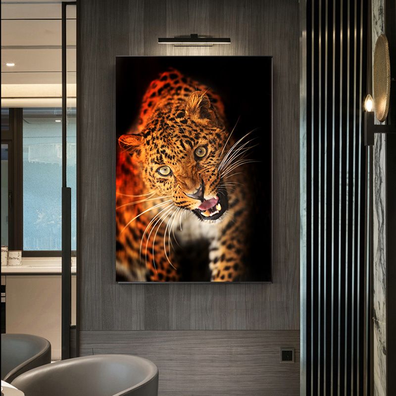 Fauvism Jungle Canvas Core Nordic Animal Decorative Hanging Home Wall Leopard Poster Spray Painting_voghion.com