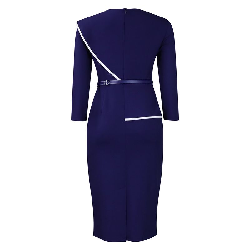 Elegante Kirchenkleider für Frauen 3D-Blumen, edel, bescheiden, Büro, Damen, weiblich, Herbst/Winter, formelle Veranstaltung, Datum, figurbetontes, schlankes Kleid_voghion.com