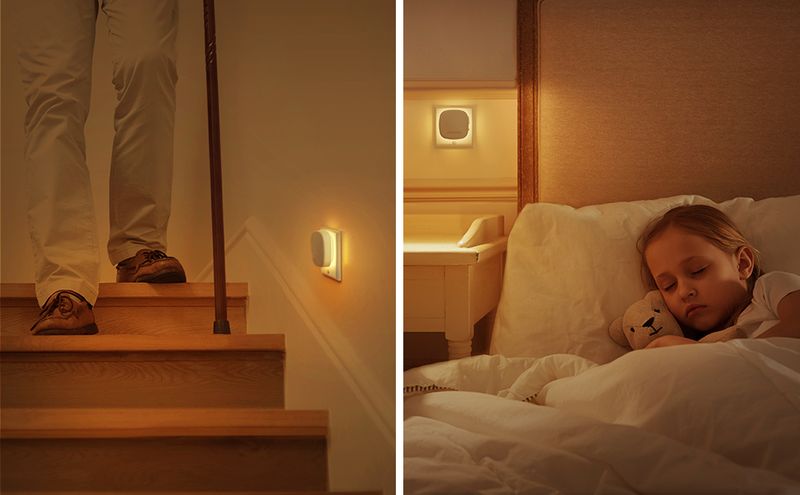 AUVON Hareket Sensörü ve Alacakaranlık Sensörü ile Gece Lambası Fişi 2'li Paket Sıcak Beyaz LED Ayarlanabilir Parlaklık 1-50 Lm Koridor Merdiven Yatak Odası İçin_voghion.com