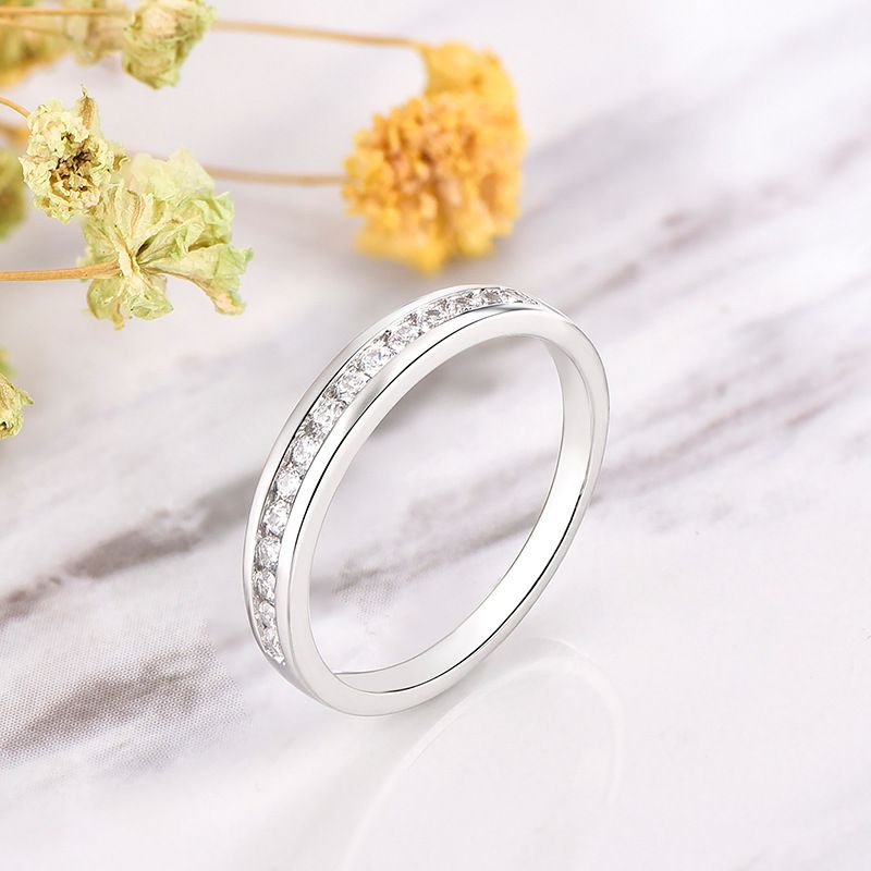 Inel clasic retro din argint sterling cu zirconiu și diamant_voghion.com