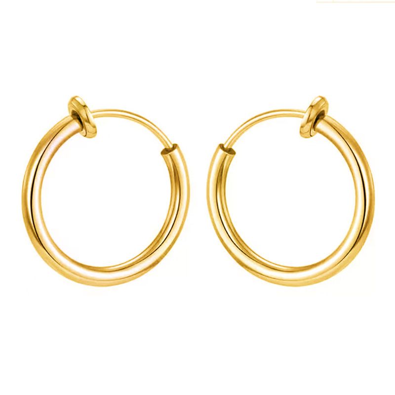 Stainless Clips For Men And Women Hip-Hop Titanium Steel Non-Pierced Earrings Ear Hoops Jewelry_voghion.com