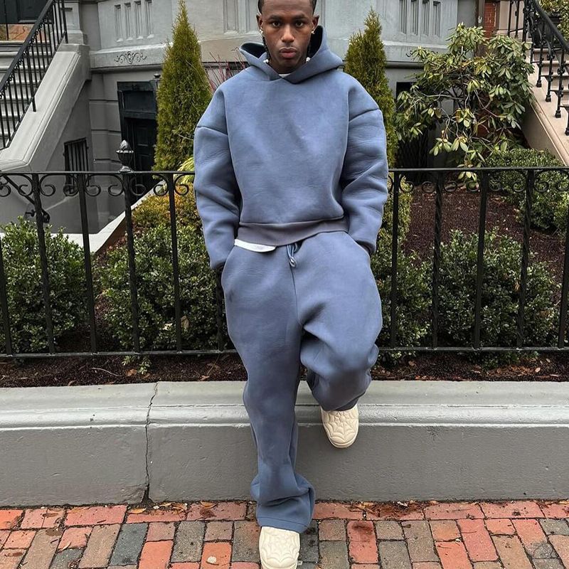 Unisex Oversized Hoodie & Jogger Set - Streetwear Casual Pullover Sweatshirt With Pockets, Comfortable Lounge Wear For Men & Women_voghion.com