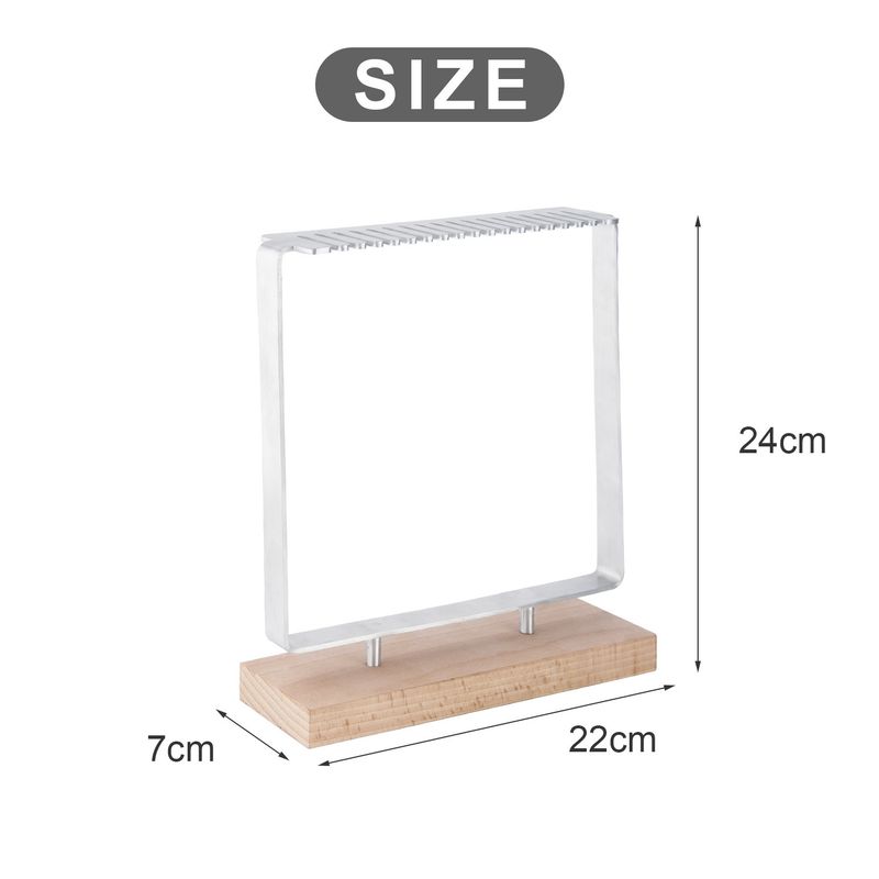 Kann 18 Uhrenarmbänder aufbewahren. Metallhalterung. Geeignet für AppleWatch-Armbänder. Bambushalterung. Uhrenarmband-Displayständer_voghion.com