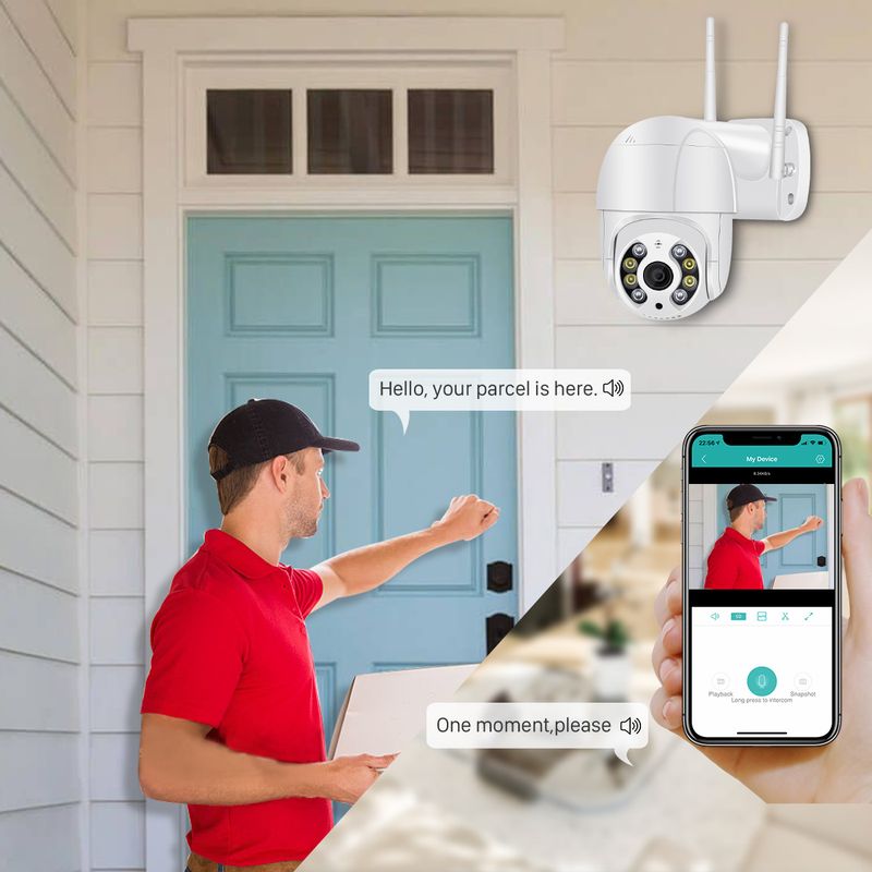 Security Cameras New WiFi Surveillance Camera AI Intelligent Surveillance Ball Camera With Cloud Storage_voghion.com