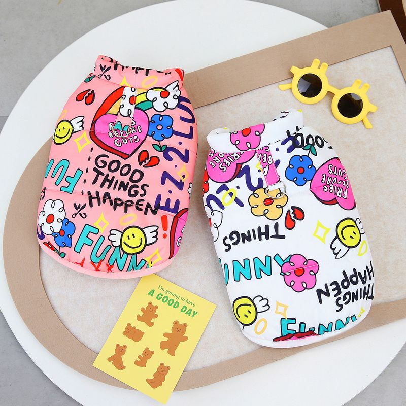 Pet clothes wholesale dog clothing Korean style pet clothing autumn and winter Teddy cat supplies 23 colorful cotton vest_voghion.com