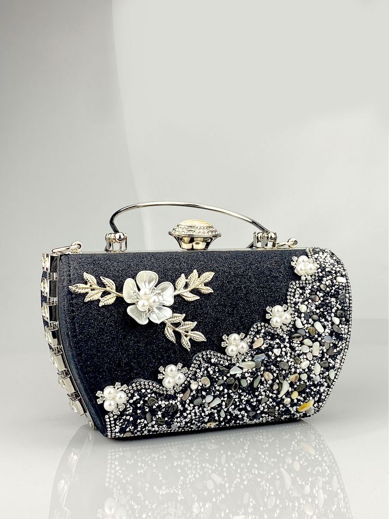 Nuova borsa da principessa 2023 con hardware, strass, decorazioni floreali, banchetti serali e occasioni formali, elegante_voghion.com