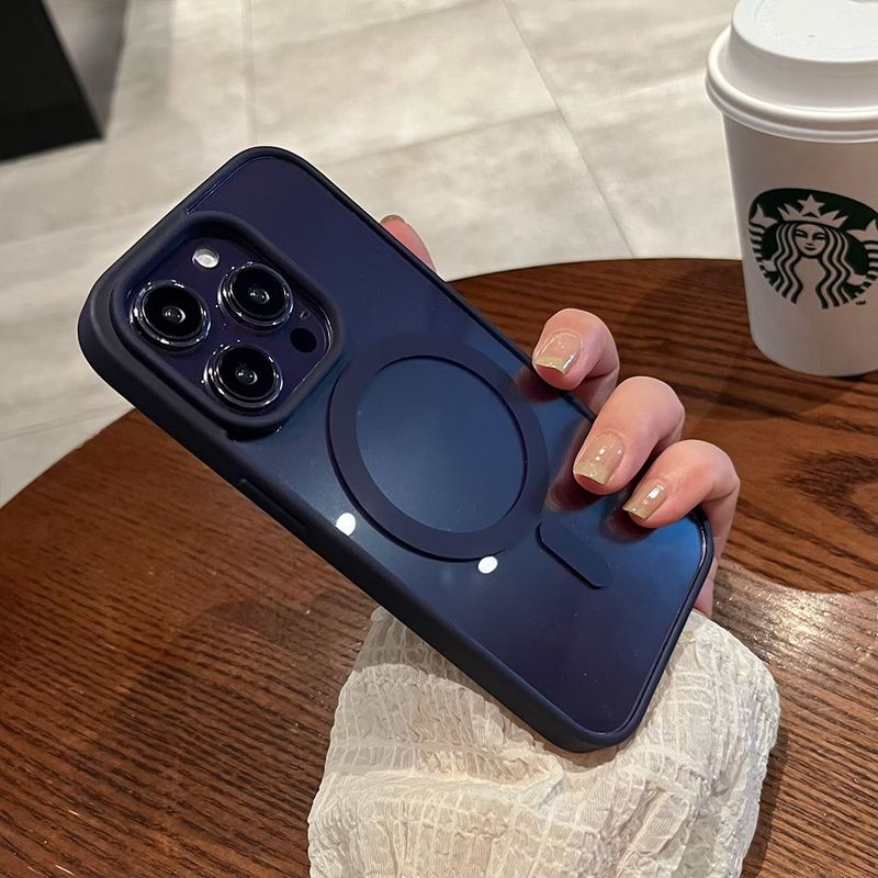 Funda magnética para teléfono con protección de lente y adhesivo suave anticaídas para iPhone 11, 12, 13, 14 y 15 Pro Max_voghion.com