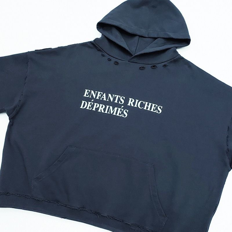 25FW Novo EDR Melancholy Rich Segunda Geração Moletom com capuz desgastado e lavado pesado Unissex Americano Casual_voghion.com