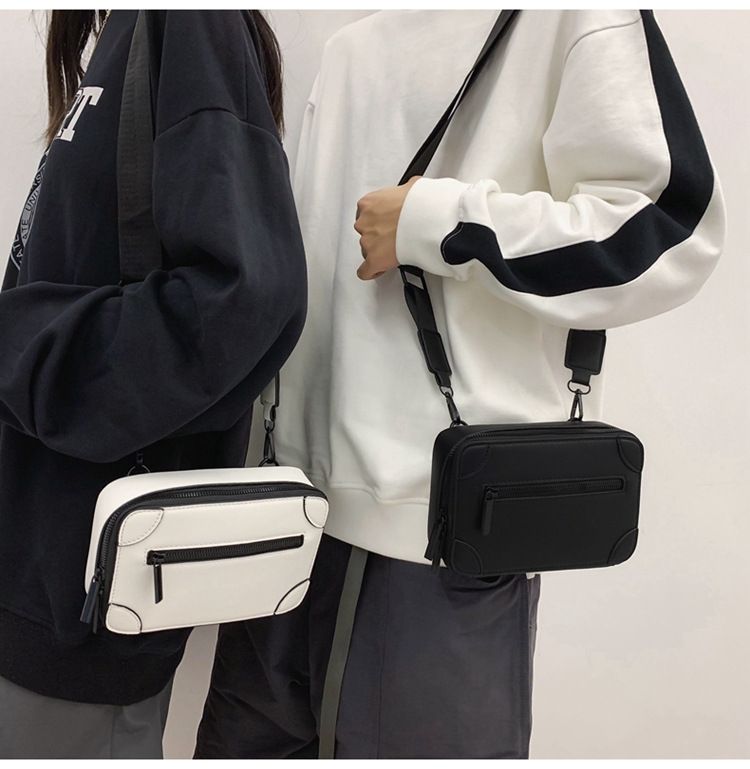 Trendig herr axelväska ny minimalistisk design personlig boxväska trendig liten axelväska exklusiv Sense enkel axelväska_voghion.com