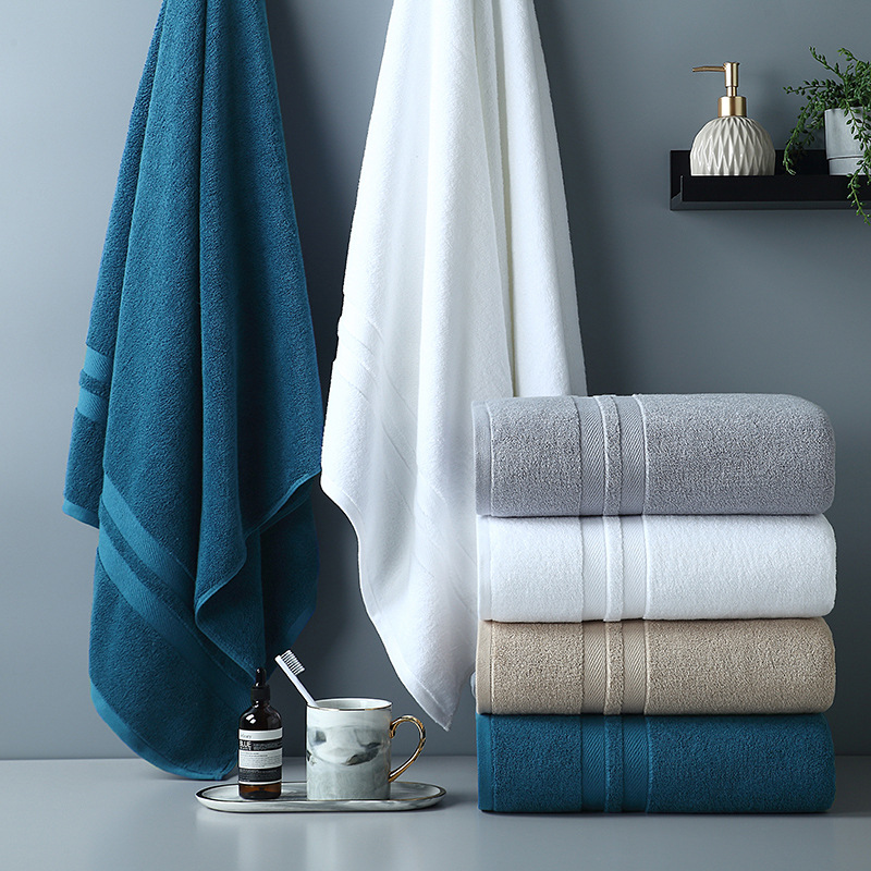 7A Antibacterial 100% Cotton A-Class Towel Set - Ultra Thick & Super Absorbent Soft & Skin-Friendly Multi-Color Options Face Towel & Bath Towel_voghion.com