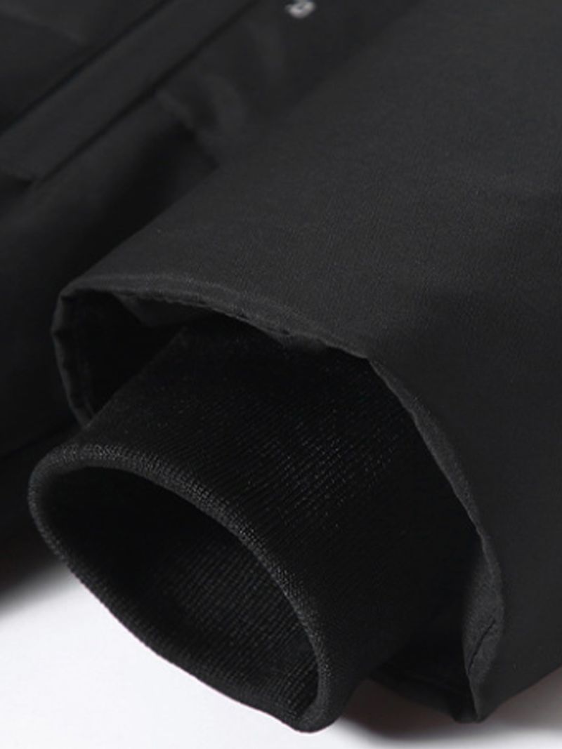 Kurzer weißer Herren-Daunenmantel mit Kapuze, Reißverschluss und Stepptasche, kältebeständig, ideal für Skifahren, Snowboarden und andere Outdoor-Aktivitäten_voghion.com