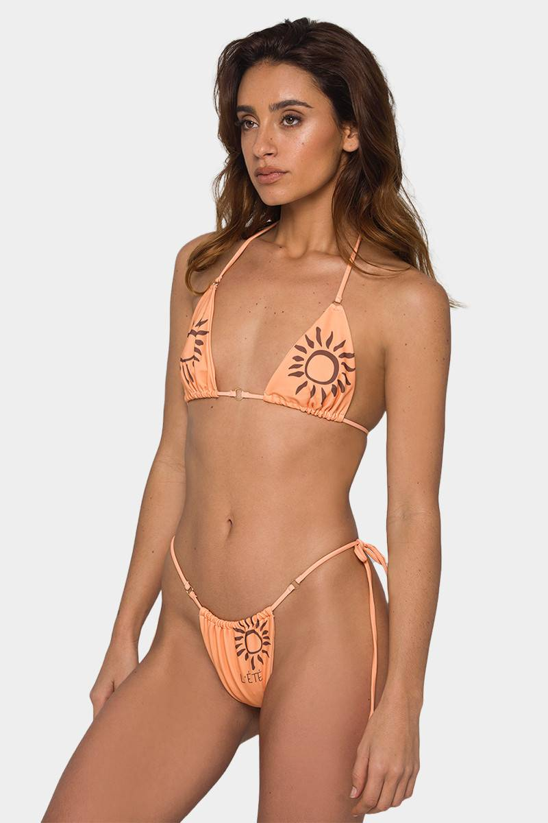 Sexet Split Bikini Printet Strap Justerbart Badetøj til Damer_voghion.com