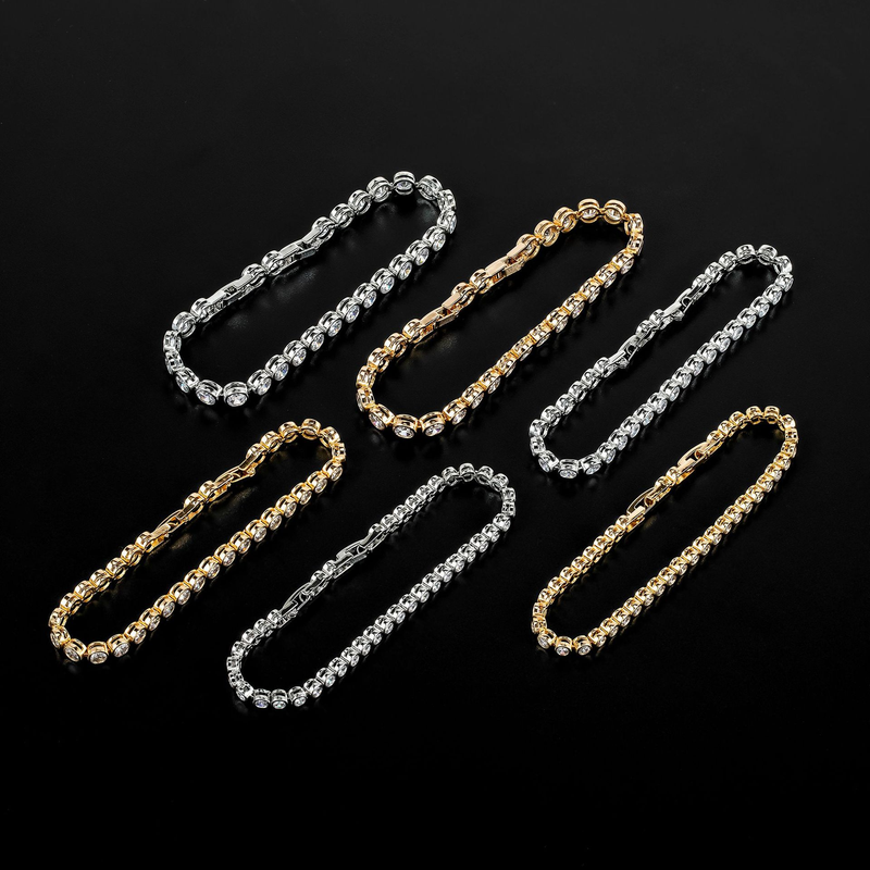 Tenniskettenarmband für Herren und Damen mit Zirkonsteinen, 3 mm Hip-Hop-Stil, geometrisches Unisex-Design, Größen 2,5 mm–5 mm_voghion.com