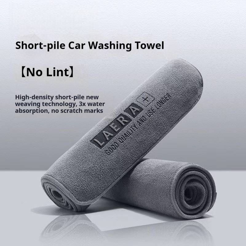 Suede Car Wash Towels - Ultra-Soft Microfiber Cleaning Cloths For Auto Detailing & Interior Care (25x30cm To 35x75cm, Gray) - Lint-Free_voghion.com