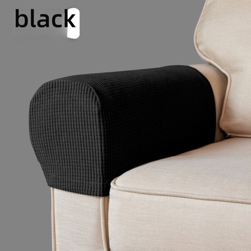 Copribraccioli per divani elasticizzati - Protezione antiscivolo spessa per divani, sedie e poltrone reclinabili, tessuto in pile morbido a quadri, vestibilità universale_voghion.com