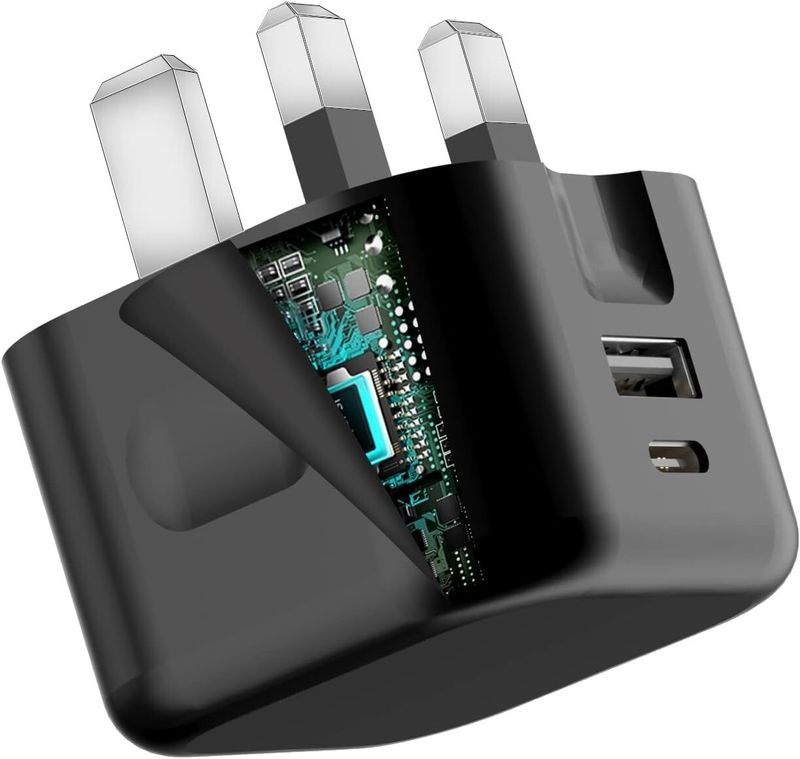 20W Dual USB C & USB A Fast Charger Plug, Wall Adapter For IPhon Samsung Tablet_voghion.com