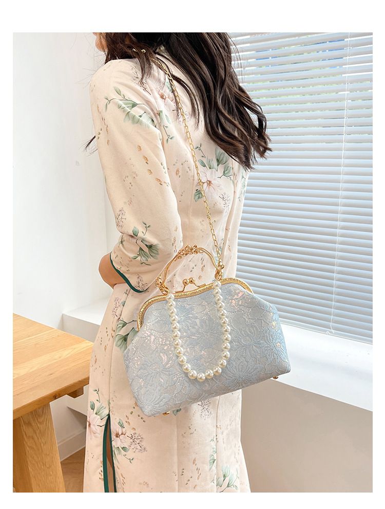 Große Kapazität Spitze Clip Damen Schulter Cheongsam High-End-Geschenk antike Tasche Perle Handtasche_voghion.com