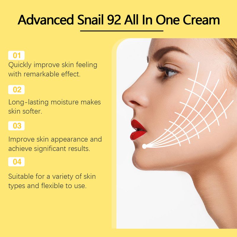 OUHOE Snail Care Cream kasvojen kosteuttava kosteuttava korjaava ihonhoitovoide_voghion.com